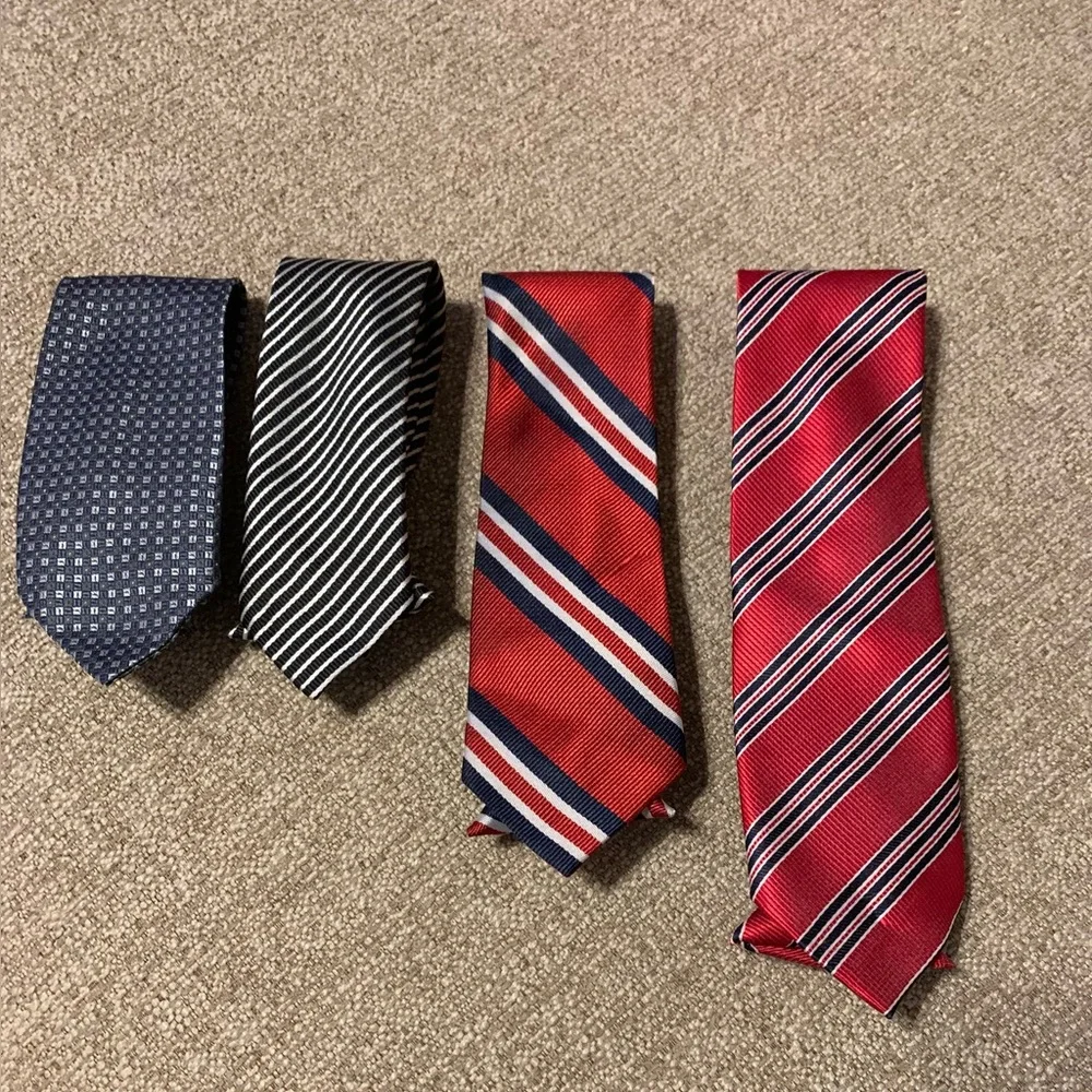 Boys Clip On Ties, Set of 4, Great Condition